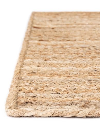 Rugs.com - Braided Jute Rug – 16 Ft Runner Natural Hand Braided Jute Rug – Eco-Friendly Coastal Style for Hallways and Entryways - size: 2'7" x 16'5" (Runner)