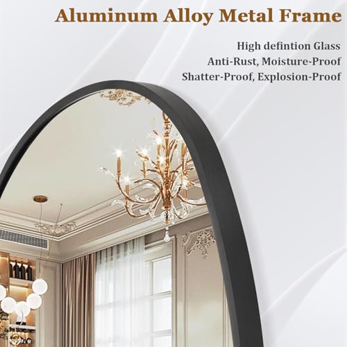 HLFMVWEBlack Irregular Wall Mirror 26''x18'' Asymmetrical Metal Framed Bathroom Modern Decor Mirror for Bedroom Living Room Entryway Vanity - color: Black-irregular 2(26"x18")