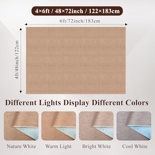 4x6 Jute Area Rug Washable: Non-Slip Indoor Floor Mat - Carpet for Living Room Entryway Kitchen Dining Room - Thin Low Pile Rugs Braided Woven Durable Farmhouse Decor (Beige,4x6) - color: Beige, size: 4' x 6' (Rectangular)