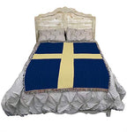 Pure Country Weavers Sweden Flag Blanket - Gift Tapestry Throw - Woven from Cotton - Made in the USA (72x54) - color: Sweden, size: 72" x 54"