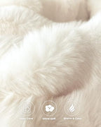 Ultra Soft Cozy Faux Fur Throw Blanket, Fuzzy Plush Thick Bubble Blanket, Luxury Fluffy Blanket for Couch, Sofa, Bedroom, and Living Room, 50x60 Inches, Cream White - color: Cream White, size: Throw