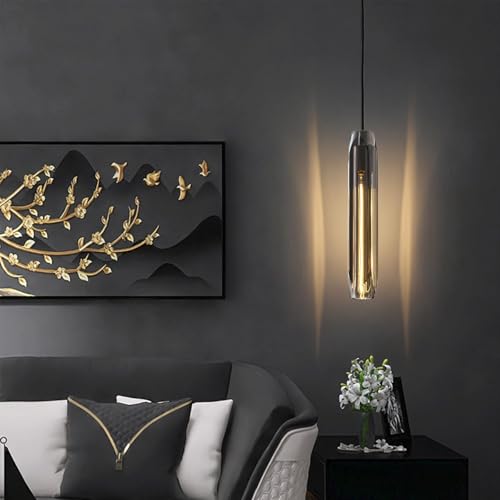 Pendant Lights Kitchen Island Pendant Lights Pendant Light fixtures Kitchen Pendant Light pendent Light 15" Smoke Gray Crystal lampshade Island Pendant Lights for Kitchen - color: Smoke Gray,Copper color