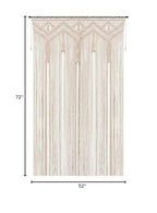 Boho Curtains for Bedroom Macrame for Windows Living Room Boho Decor Large Macrame Wall Hanging Beaded Curtain for Doorway Closet Curtains Wedding Backdrop, 1 Panel 52''W x 72''L