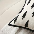 Boho Decorative Throw Pillows with Inserts, 18" x 18" Soft Tufted Modern Chenille Pillow, Pillows for Home, Patio, Couch, Bedroom, Living Room (Black Tree) - style: Black Tree