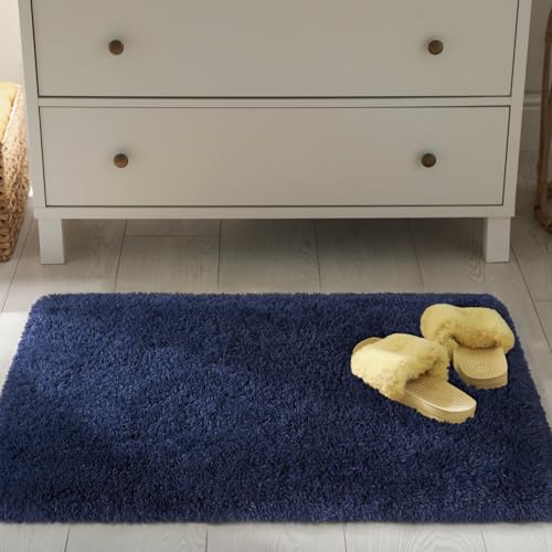 Chicrug Soft Runner Rug for Bedroom Living Room Plush Fluffy Rug 2x4 Feet, Shag Furry Runner Carpet Non Shedding for Nursery Children Kids Girls Room Home Decorative, Navy Blue - color: Navy Blue, size: 2' x 4' (Runner)