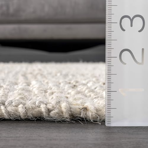 nuLOOM Ashli Solid Farmhouse Jute Runner Rug, 2' 6" x 8', Off-white - color: Off White, size: 2'6" x 8' (Runner)