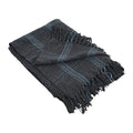 Creative Co-Op Recycled Cotton Blend Throw Blanket with Fringe, Grey Plaid - color: Grey, size: One Size