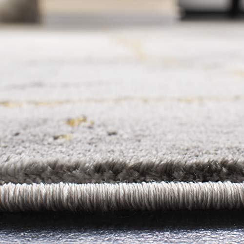 SAFAVIEH Craft Collection Runner Rug - 2'3" x 8', Grey & Gold, Modern Abstract Design, Non-Shedding & Easy Care, Ideal for High Traffic Areas in Living Room, Bedroom (CFT877F) - color: Grey/Gold, size: 2'3" x 8' (Runner)
