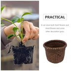NUOBESTY Round Seagrass Planter Basket: 5.5x7.1" Woven Pots Cover Plant Pots Containers - Wicker Plant Basket Desktop Sundries Container - for