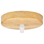 Arturesthome 7" Wood Ceiling Canopy Light Kit Rewind Single Hole with Hardware, Ceiling Plate for Pendant Lighting Chandelier, Screw Fixing on Both Sides - color: Wood, size: 7.08 Inch