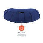 Retrospec Sedona Zafu Yoga Meditation Cushion with Carry Handle and Filled with buckwheat Hulls; Midnight Blue, Crescent - color: Midnight Blue, size: 1 Count (Pack of 1)