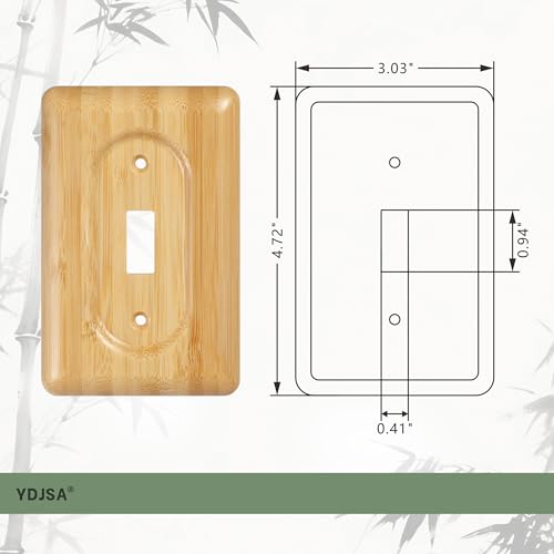 Decorative Light Switch Covers Bamboo Wood Switch Plate Covers Single Toggle Stylish Wood Switch Plate Covers - color: Bamboo, size: Single Toggle