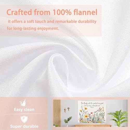 AQYIP Wildflower Christian Tapestry, Psalm 136:1 Bible Verse Tapestry Decorative, Christian Room Decor, Floral Religious Wall Tapestries Blanket Decor for Home Office Church, 50x60 Inch - color: Psalm 136:1