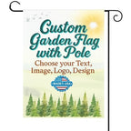 Custom Garden Flag with Pole Stand by DreamController; Personalized Yard Flag 12x18 Inch; 16x33 Holder Included; Upload Photo Text Logo; Made in USA; Fast Delivery - color: Garden Flag Custom