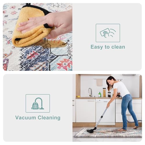 KIMODE Farmhouse Kitchen Mats, Anti Fatigue Kitchen Rugs Sets of 2, Non Slip Paded Kitchen Floor Mats, Blue Boho Laundry Room Rug, Ergonomic Cushioned Comfort Standing Mat for Office, Sink, Desk - color: Multi Blue, size: 17.3" x 47 "+ 17.3" x 29 "--0.47