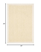 SAFAVIEH Area Rug 2x3 - Natural Fiber Collection - Cream, Sisal Design, Sisal, Woven Design with Border (NF525A) - color: Creme, size: 2' x 3' (Rectangular)