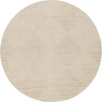 Nuloom Kerry Beige, 6' Round, Geometric, Soft and Cozy, High Traffic, Stain Resistant, Easy Clean, Durable Area Rug for Bedroom, Living Room, Dining Space, Den, Foyer, Entryway - color: Kerry Beige, size: 6' (Round)