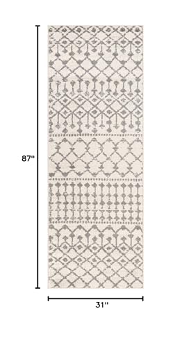 Livabliss Elsie Global Bohemian Runner Area Rug,2'7" x 7'3",Khaki/Gray - color: Khaki / Gray, size: 2'7" x 7'3" (Runner)