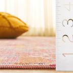 SAFAVIEH Persian Collection Runner Rug - 2'2" x 8', Red & Orange, Distressed Design, Non-Shedding & Easy Care, Ideal for High Traffic Areas in Living Room, Bedroom (VTP471Q) - size: 2'2" x 8' (Runner)