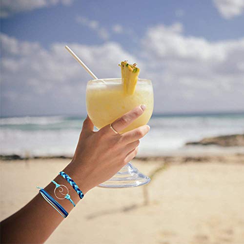 choice of all String Bracelets for Women Boho Wave Surfer Beach Wear Cute Bracelets Set Summer Friendship Jewelry Accessories Beach Stuff - color: C2:3 pcs blue surfer bracelets