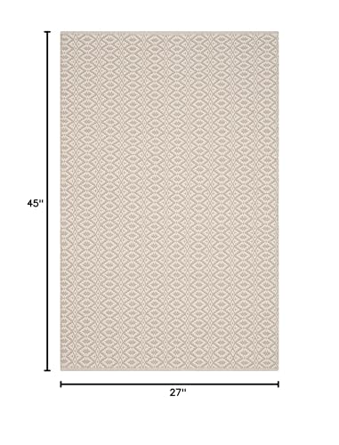 SAFAVIEH Montauk Collection Accent Rug - 2'3" x 3'9", Ivory & Beige, Handmade Cotton, Ideal for High Traffic Areas in Entryway, Living Room, Bedroom (MTK716G) - color: Ivory/Beige, size: 2'3" x 3'9" (Rectangular)