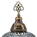 Cracked Clear Moroccan Mosaic Table Lamp – Handmade Turkish Glass, Light Bulb Included, Boho Chic Bedside & Living Room Accent - color: Crack Clear-69