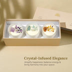 AvaConcept Healing Crystal Candle Gift Set – Set of 3 Amethyst, Amazonite & Sunstone Hand-Poured Soy Wax Lavender Jasmine, Coastal Breeze & Jungle Attachment Aromatherapy 3.5oz Each | Premium Gift Box - size: 3.5oz, style: Lavender Jasmine, Coastal Breeze