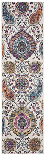 SAFAVIEH Madison Collection Runner Rug - 2'3" x 10', Cream & Multi, Boho Chic Glam Paisley Design, Non-Shedding & Easy Care, Ideal for High Traffic Areas in Living Room, Bedroom (MAD600B) - color: Cream/Multi, size: 2'3" x 10' (Runner)