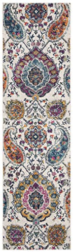 SAFAVIEH Madison Collection Runner Rug - 2'3" x 10', Cream & Multi, Boho Chic Glam Paisley Design, Non-Shedding & Easy Care, Ideal for High Traffic Areas in Living Room, Bedroom (MAD600B) - color: Cream/Multi, size: 2'3" x 10' (Runner)