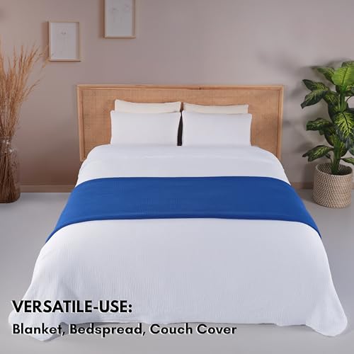 Muslin Blanket - Pure 100% Turkish Cotton Airy Soft Light Versatile Gauze Throw Blanket for Bed, Couch, Sofa (White, Twin XL Size (71" x 95" inch)) - color: White, size: Twin XL Size ( 71" x 95" inch )