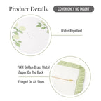 Hofdeco Premium Grandmillennial Coastal Hampton Patio Indoor Outdoor Lumbar Pillow Cover Only, 12"x20" Water Repellent for Backyard, Couch, Poolside, Grass Green Print Hydrangea Flowers - color: Grass Green Hydrangea Flowers 12"x20"
