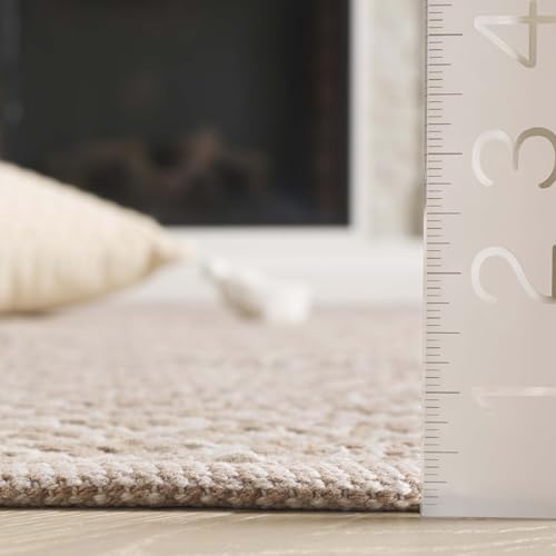 SAFAVIEH Montauk Collection Accent Rug - 2'3" x 3'9", Ivory & Beige, Handmade Cotton, Ideal for High Traffic Areas in Entryway, Living Room, Bedroom (MTK716G) - color: Ivory/Beige, size: 2'3" x 3'9" (Rectangular)