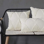 Fennco Styles Handcrafted Tufted Geometric Decorative Lumbar Throw Pillow Cover 14" W x 30" L - White Cushion Case for Home, Couch, Living Room, Bedroom, Office Décor - style: 14 Inchx30 Inch Pillow Cover