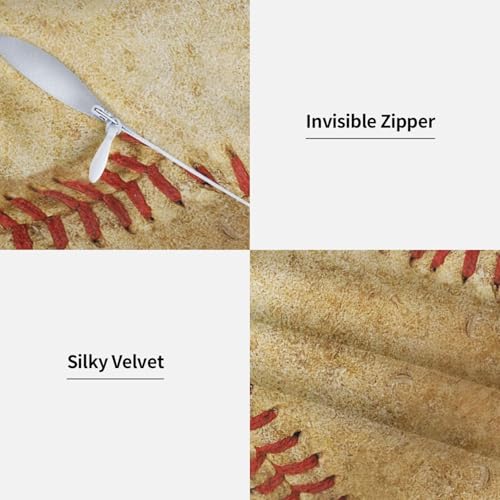 Baseball Throw Pillow Covers 18 X 18 Inch Set of 2 Pillow Cases Decoration Cushion Cover for Sofa Bedroom Living Room Outdoor - color: Baseball