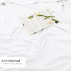 Utopia Bedding Knit Blanket King Size (90x102 Inches, White) Soft Lightweight Jersey Breathable Sweatshirt Blanket for Bed,Couch & Sofa - color: White, size: King
