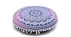 ICC Floor Pillows & Cushion Covers, Decorative Hippie Mandala Pouf Pillow Cover Bohemian Seating Meditation Cushion Cover, Large Boho Ottoman Case Pillowcase for Couch Pink Ombre, 32" Round - size: 32" x 32" (Pack of 1), style: Pink Ombre