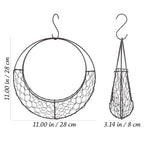Angoily Moon Shape Wire Wreath Hanging Basket 11.02 Inch S Shape Plant Holder for Indoor Outdoor Patio Garden Succulents Flowers Decor