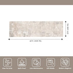 2x6ft Non-Slip Washable Kitchen Rug - Modern Carpet Runner for Hallway,Bedroom Bedside,Laundry Room,Entryway with Rubber Backing – Abstract Neutral Low-Pile Thin (Beige Grey,2x6) - color: Beige Grey, size: 2' x 6' (Rectangular)