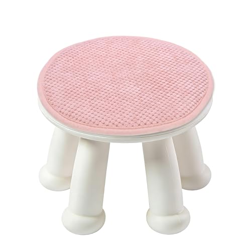 uxcell Round Stool Cushion, 10 x 10 Inch Round Seat Pads with Elastic Straps, Anti-Slip Soft Round Pad Chair Seat Cushions for Dining Chairs Kitchen Bar High Stool, Light Pink - color: Light Pink, size: 10 x 10 Inch