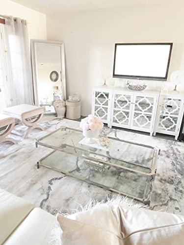 SAFAVIEH Craft Collection Runner Rug - 2'3" x 8', Grey & Silver, Modern Abstract Design, Non-Shedding & Easy Care, Ideal for High Traffic Areas in Living Room, Bedroom (CFT877G) - color: Grey/Silver, size: 2'3" x 8' (Runner)