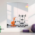 Ruomeng Home Gym Mirror, 55''x24''x2PCS Full Length, Large Frameless Body Mirror Tempered Glass for Gym, Workout, Yoga, Garage, Dance Studio - size: 55"x24"-2pcs