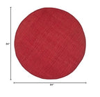 SAFAVIEH Natural Fiber Collection Area Rug - 7' Round, Red, Handmade Farmhouse Jute, Ideal for High Traffic Areas in Living Room, Bedroom (NF730D) - color: Red, size: 7' (Round)