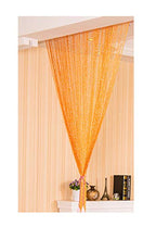1x2 M Door String Curtain Rare Flat Thread Fringe Panel Room Divider Cute Strip Tassel for Wedding Coffee House Restaurant Parts - color: Orange