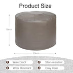 Unstuffed Ottoman Pouf Cover 20 X 15 Inch, Round Pu Leather Foot Stool, Floor Bean Bag(No Filler), Foot Rest with Storage for Living Room/Bedroom/Office, Gray - color: Grey
