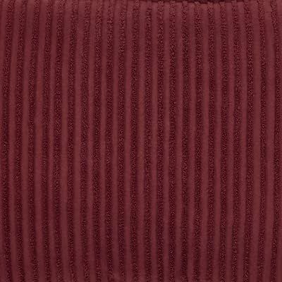Better Trends Chenille Bedspreads King Size, Burgundy 100% Cotton Chenille Stripe Design Tufted Bedding Coverlet Soft Lightweight, 120"x110" with 2 King Sham 3 Pieces Set Jullian Collection