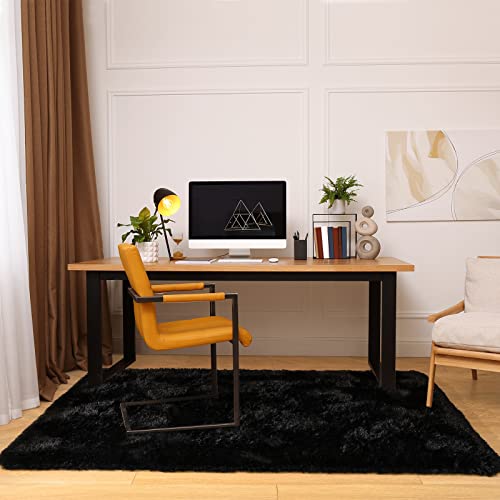 Kelarea Area Rug for Living Room, 3x5 Non-Slip Black Rug Fluffy Soft Shag Rugs, Fuzzy Shaggy Plush Carpet for Bedroom, Nursery Rooms, Home Dorm - color: Black, size: 3 x 5 feet