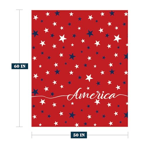 YeeJu American Flag Throw Blanket Patriotic 4th of July Memorial Day Fourth of July Throw Blanket for Couch Sofa Bed Soft Fleece Blankets Stars and Stripes Red White Blue Veteran Blanket 50x60 - color: Flag-04, size: 50"x60"