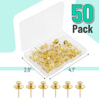 Mr. Pen Double Headed Picture Nails - 50 Pack, Gold, Tacks for Wall Hangings - color: Gold, size: 50 Pack