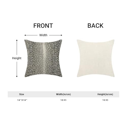 Antelope Print Pillow Covers 18x18 Pack of 2,Black Gray Animal Skin Print Throw Pillow Covers Boho Modern Abstract Decorative Pillowcase Farmhouse Cushion Cover for Home Sofa Outdoor Decor - color: Antelope Print-black Gray, size: 18" x 18" (Pack of 2)