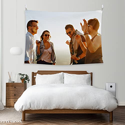 BLINGPAINTING Custom Tapestry: Upload Images, Personalize, Create Your Own Wall Hanging - Living Room, Bedroom, Dorm (70" W x 50" L) - size: 50"L x 70"W